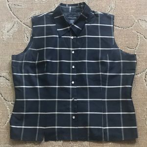 100% SILK PLAID BUTTON UP VEST